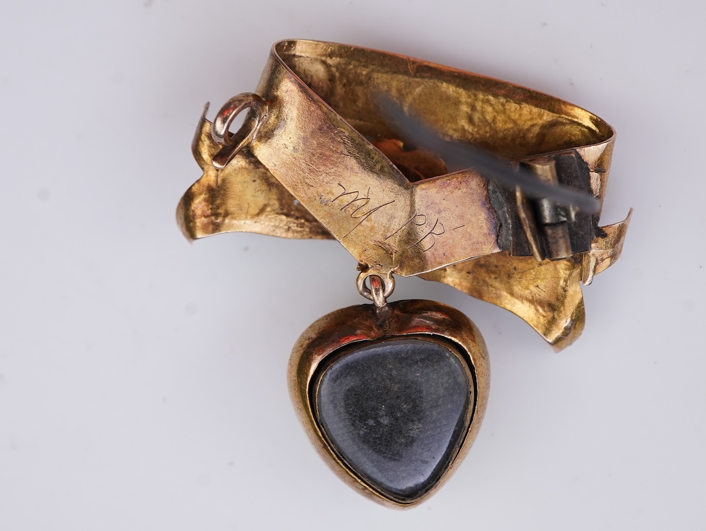 A turquoise sentimental brooch, mid 19th century